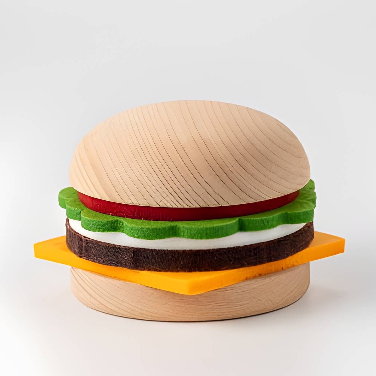 wooden Hamburger coaster set