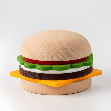 wooden Hamburger coaster set