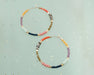 Colorful beaded Gold hoop earrings