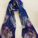 Classic Blue silk scarf by Nina J, limited-edition wearable art inspired by nature