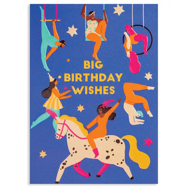 Big Birthday wishes women doing acrobats