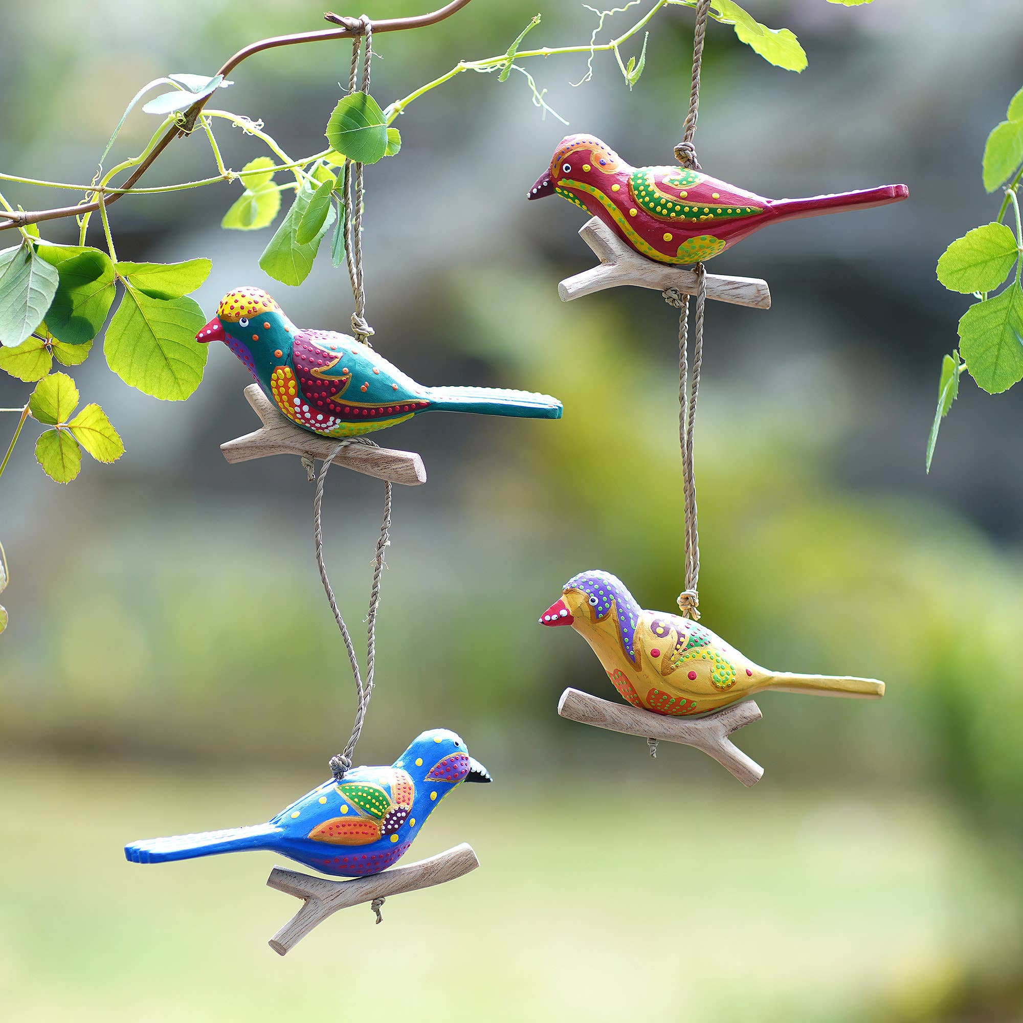 Birds Wood Ornaments