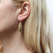 Rounded Leaf Pod Wire Earrings by Marjorie Baer, handcrafted jewelry made in California