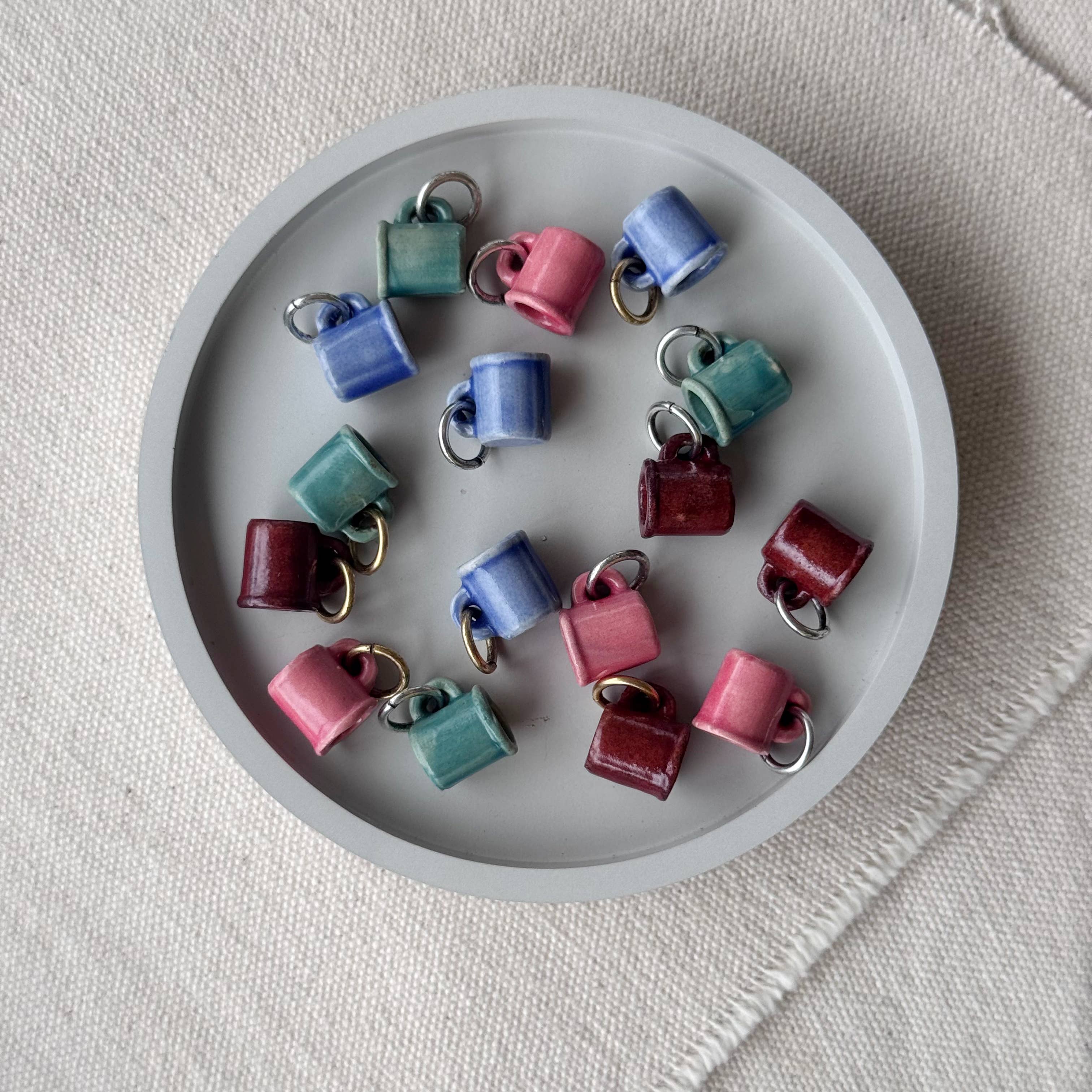 Ceramic Mini Coffee Mug Charm