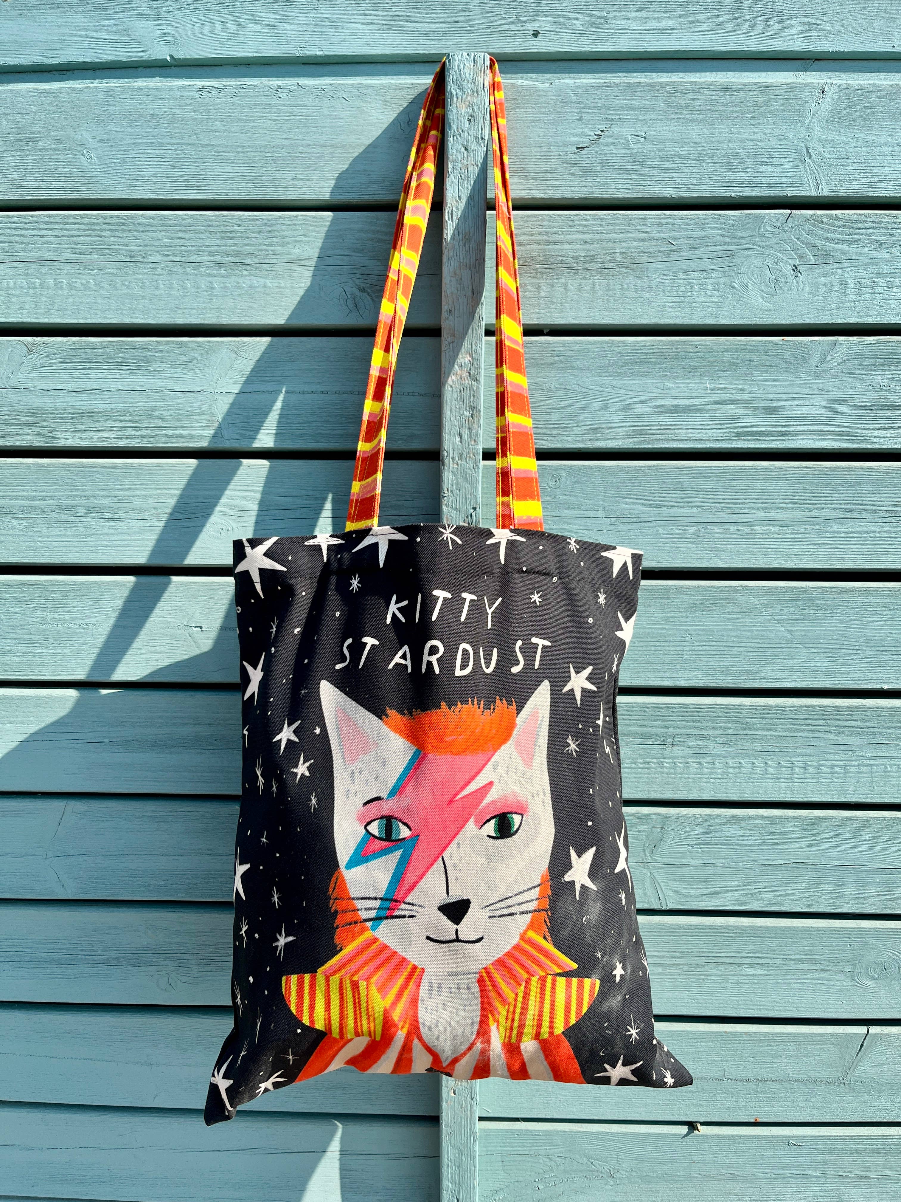 Kitty Stardust Cat Tote Bag