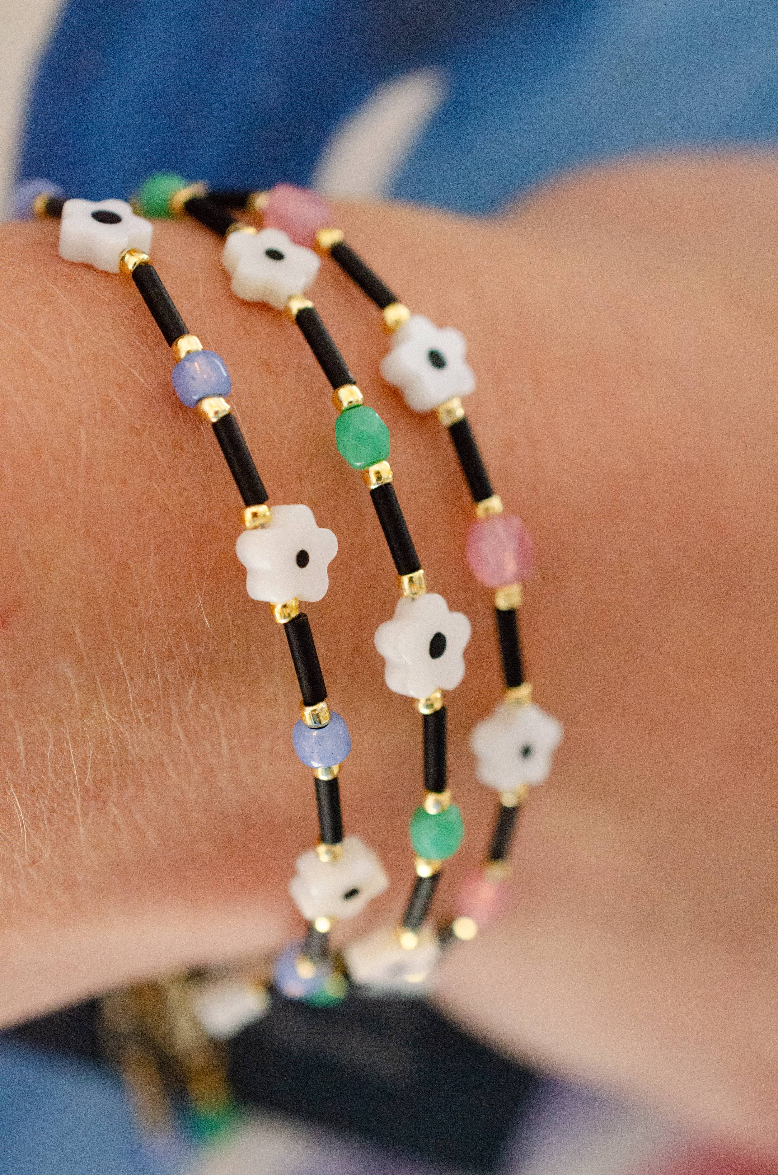 Colorful Beaded Clasp Bracelets- Ari