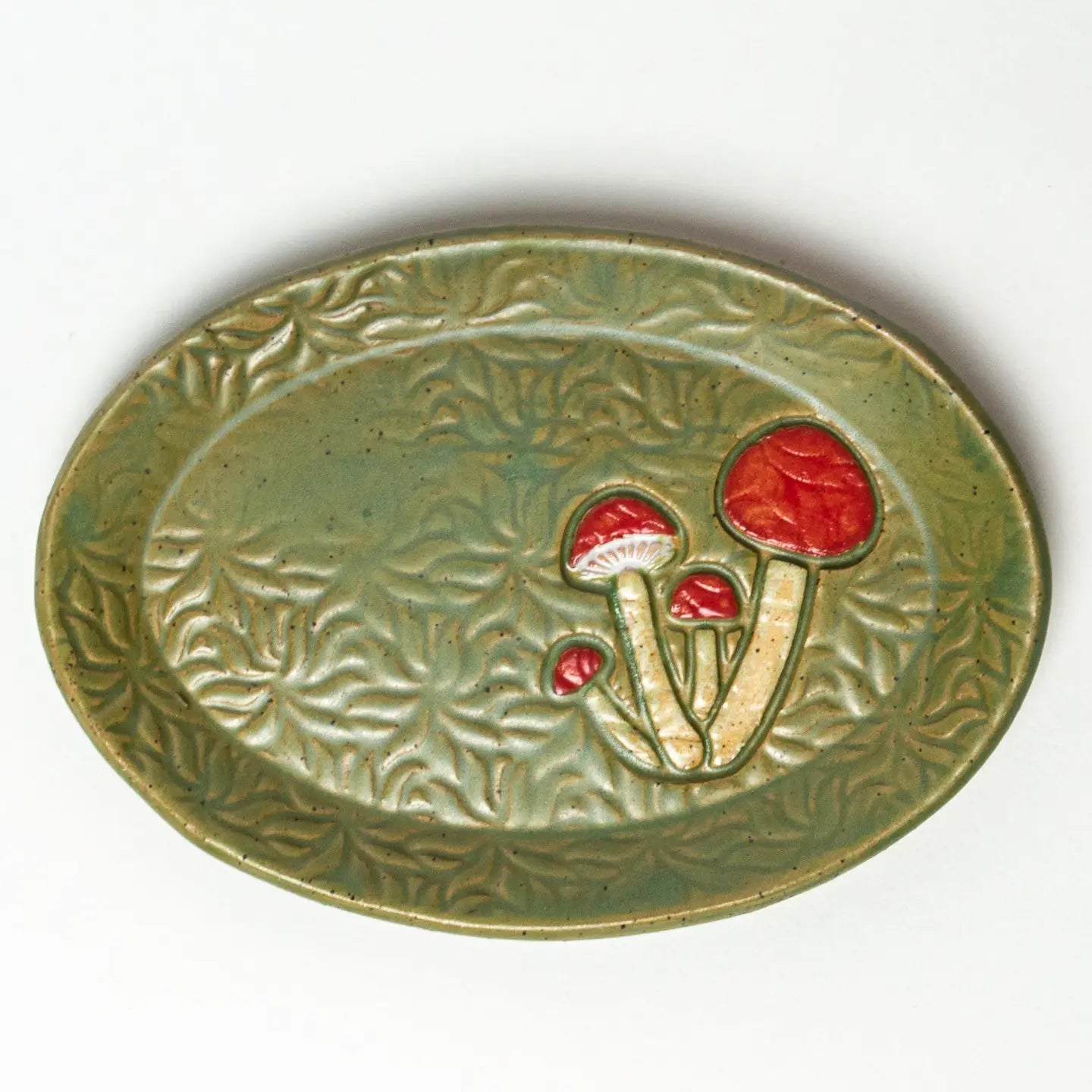 Handmade Ceramic Mushroom Trinket Trays