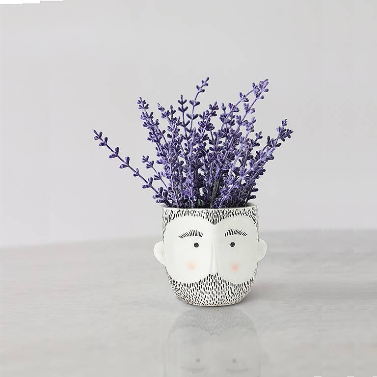 Bearded Man Planter-6.5"H-653