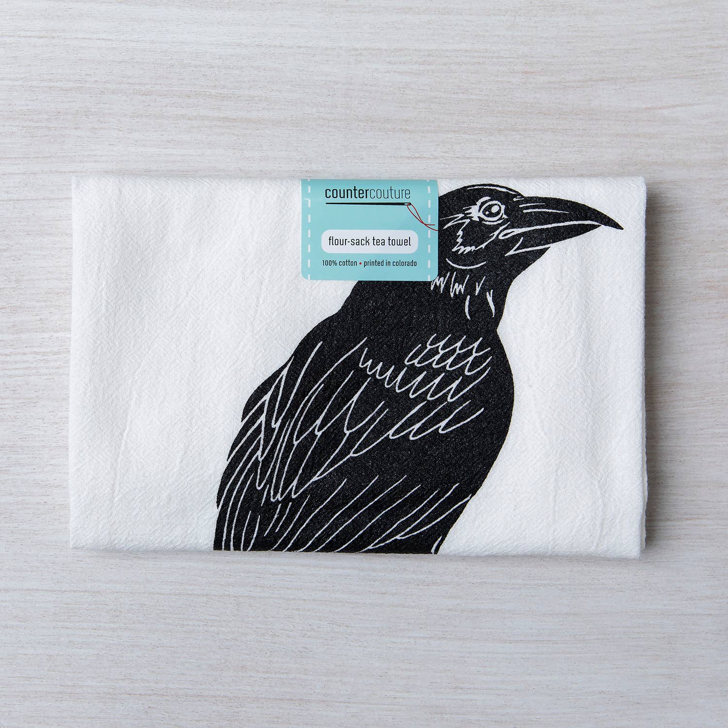 Raven Tea Towel | Screen Printed | Made in USA