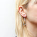 Medium Long Ovals Wire Earrings by Marjorie Baer, handcrafted jewelry made in California