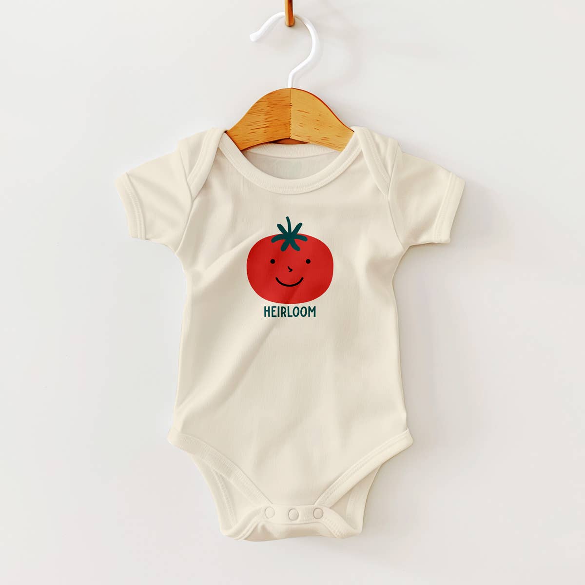 Cute Heirloom Tomato Baby Bodysuit