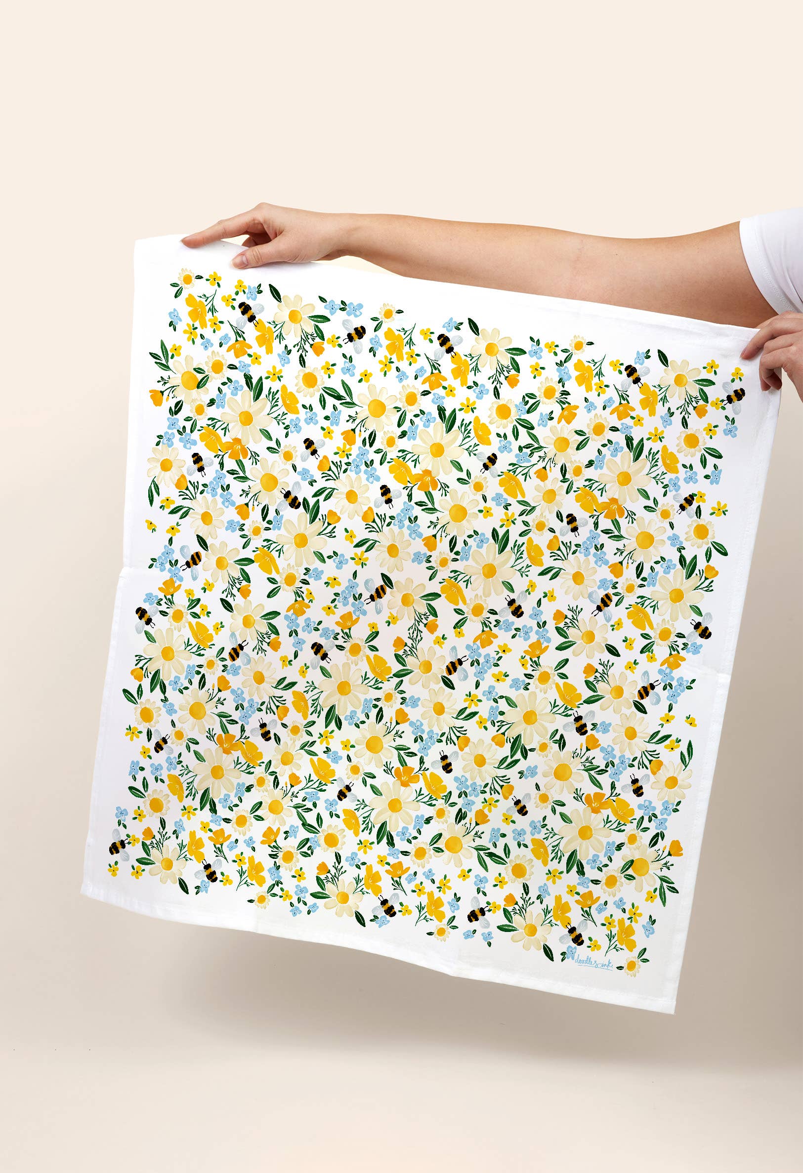 Bee-utiful Blooms Tea Towel
