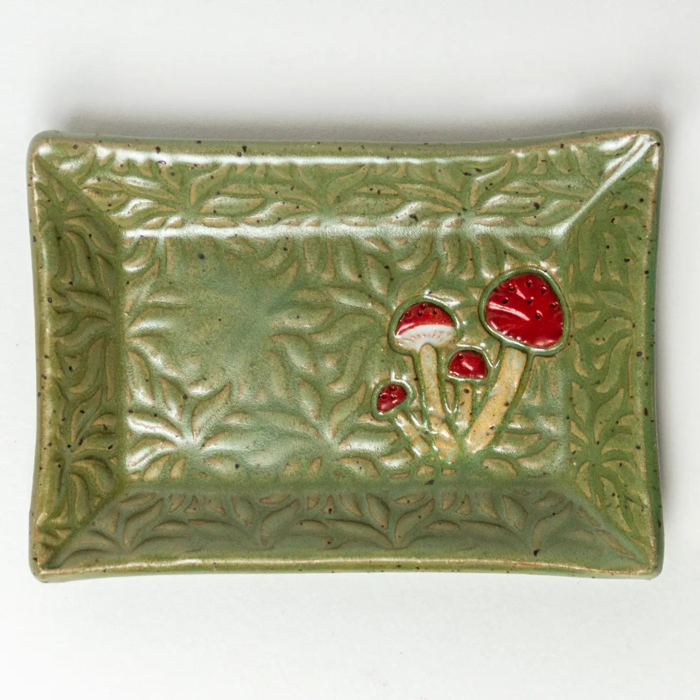 Handmade Ceramic Mushroom Trinket Trays