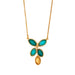 Peacock 16" Adjustable Pendant by Michael Vincent Michaud featuring cast bronze with a 24K gold finish and accented with vibrant cast glass.