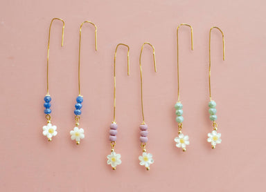 sets of acrylic flower drop earrings