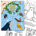 Cover of the Kid's Activity Book 'Wild Friends of California' by SF Mercantile featuring engaging illustrations of California wildlife including a whale, turtle, and various animals, promoting fun learning through puzzles and activities.