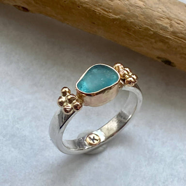 blue seaglass ring