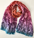 Violets Forever cotton scarf by Nina J, limited-edition wearable art inspired by nature