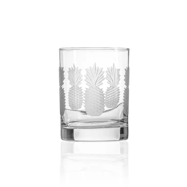 Pineapple engraved drinkware