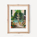 Selfie At The Mermaid Public Fountain Art Print