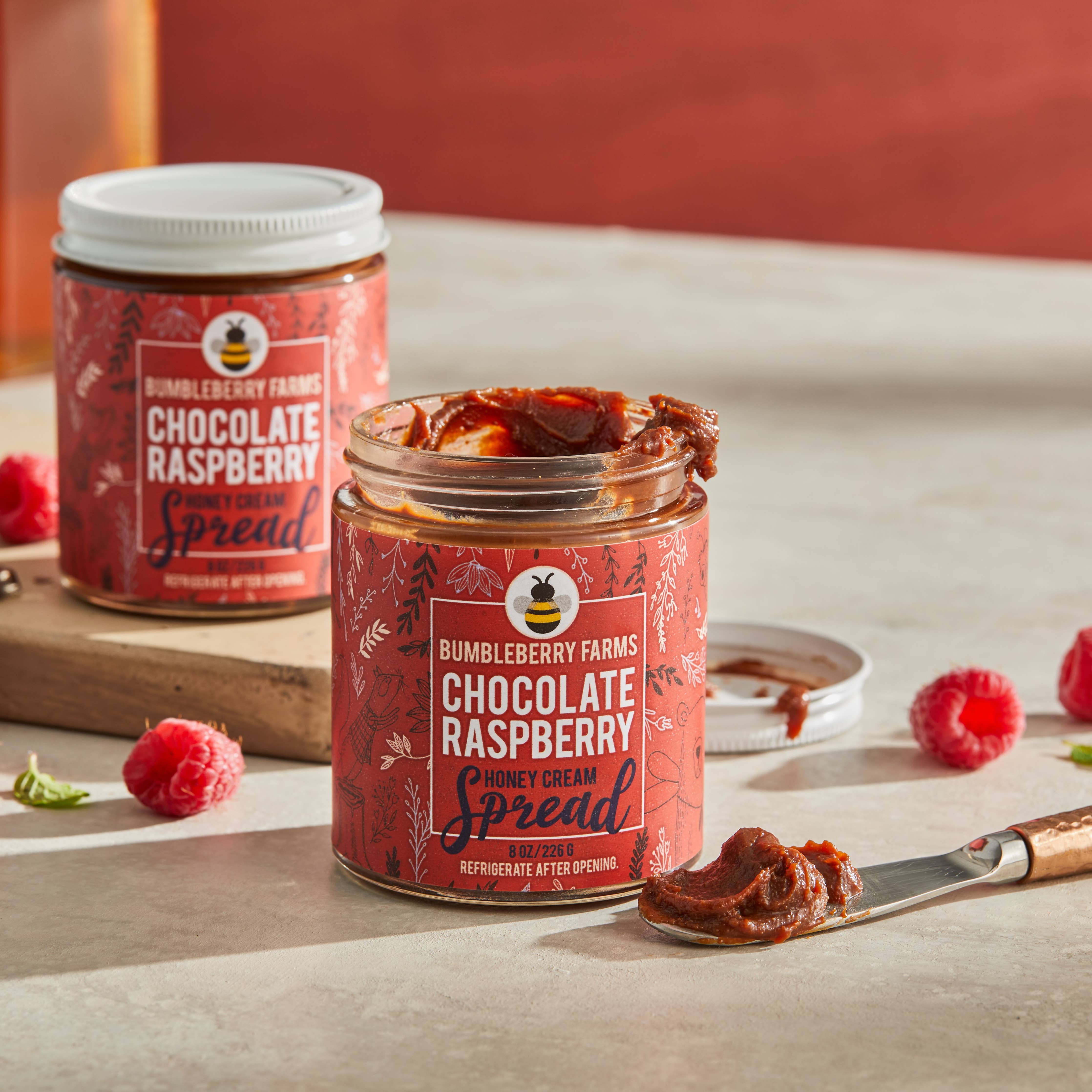 Bumbleberry Farms Chocolate Raspberry Honey cream spread