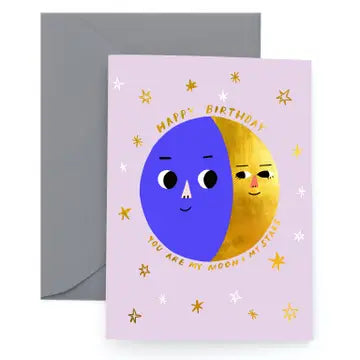 happy birthday you are the moon and stars  greeting card