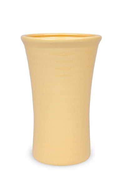 yellow tall ceramic textured vase