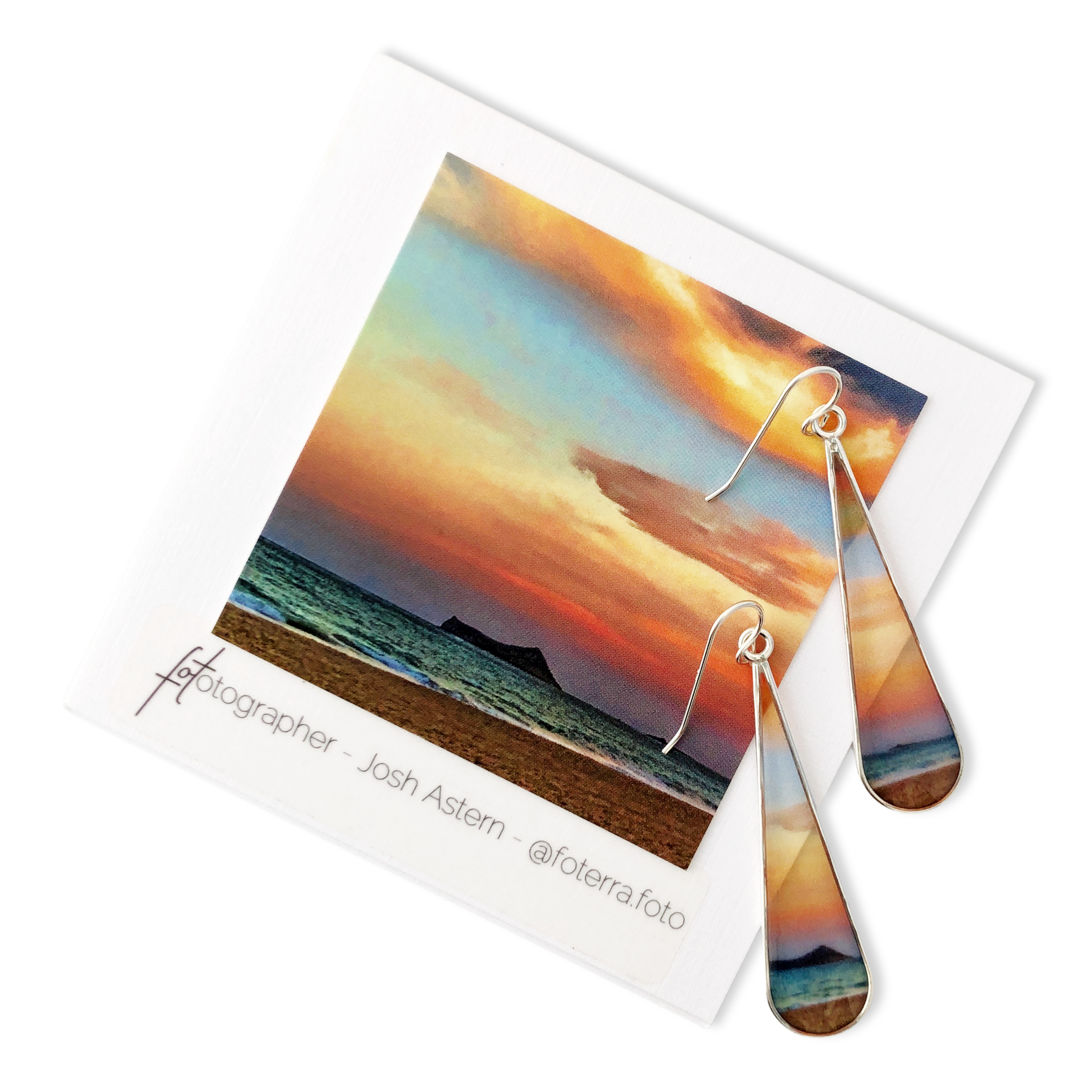 Sunset Is My Favorite Color Long Earrings | Silver