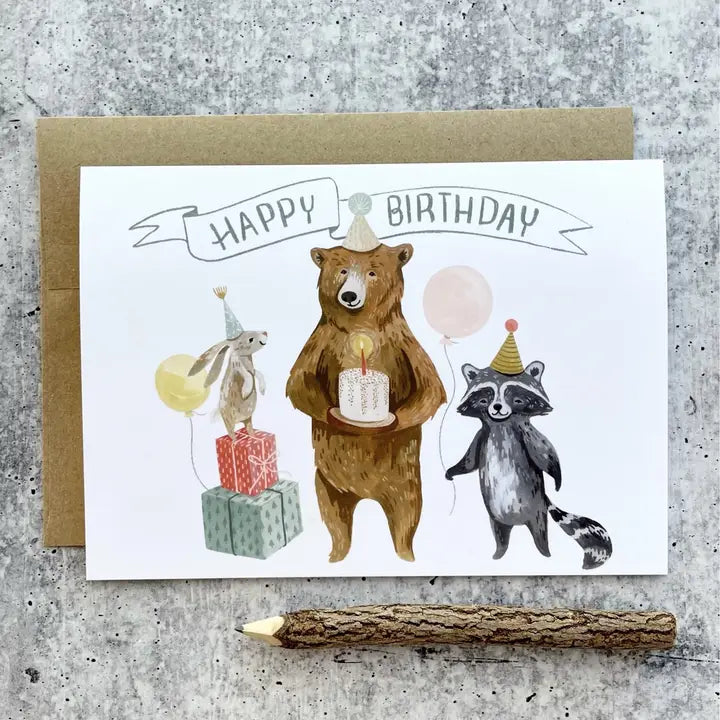Happy Birthday blank greeting card