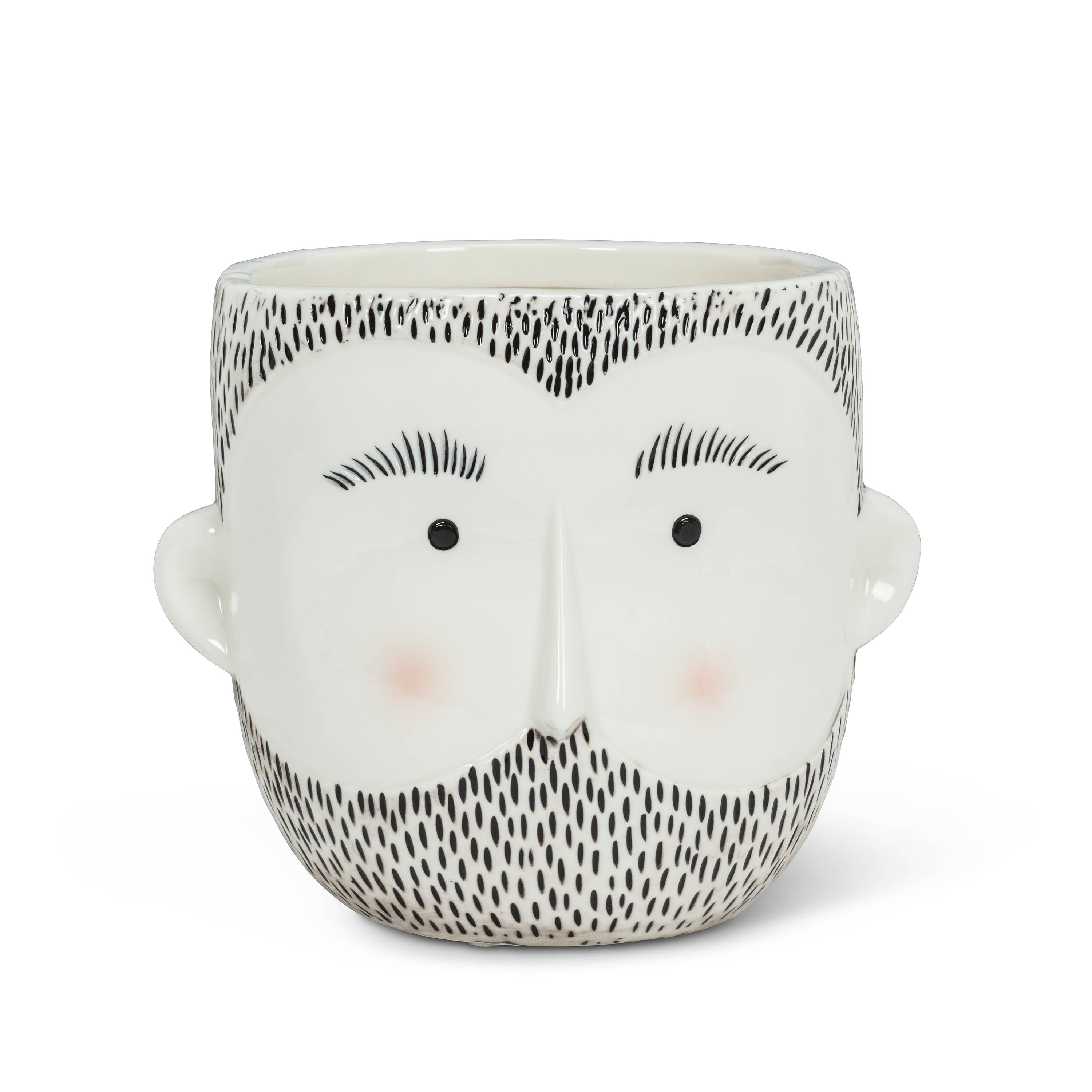 Bearded Man Planter-6.5"H-653