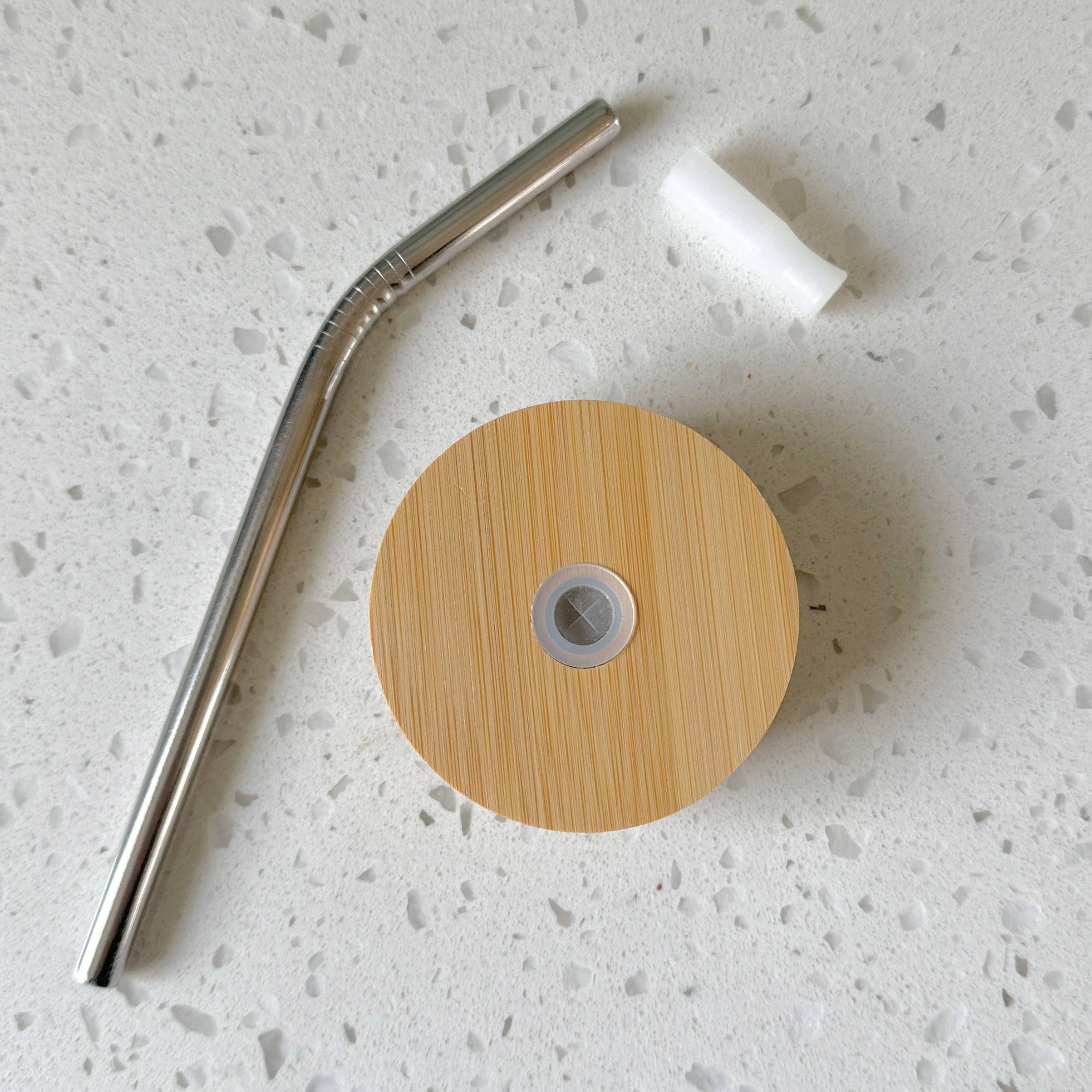 bamboo lid with straw