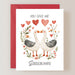 Firefly Paper Studio Card Collection illustrating two ducks surrounded by hearts and flowers, captioned 'You Give Me Goosebumps', perfect for romantic cards.