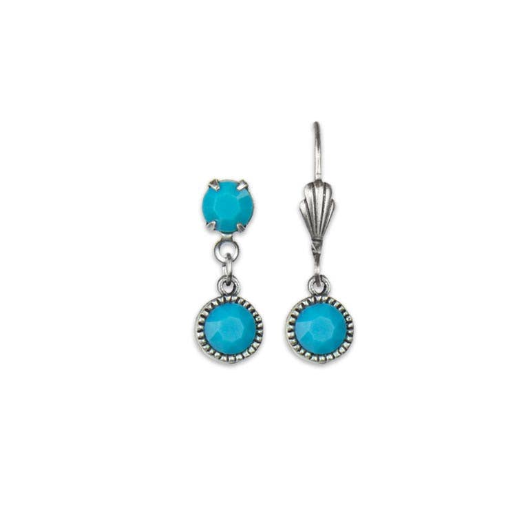 Silver Turquoise drop earrings