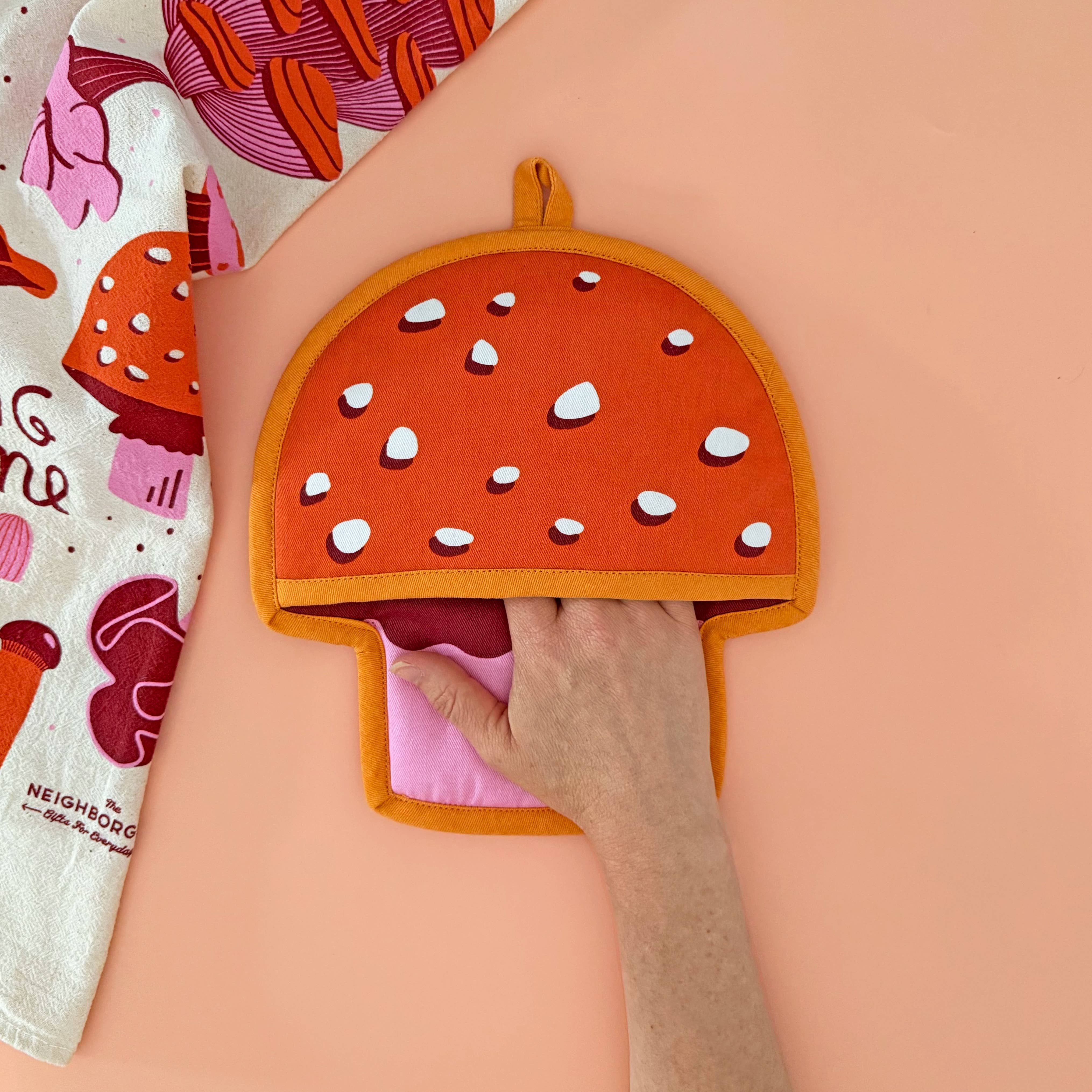 Mushroom Pot Holder w/ Pocket