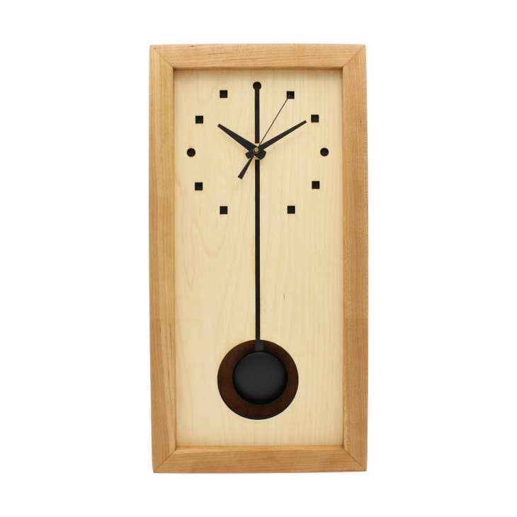 Clock, Tall Box Clock, Squares & Circles