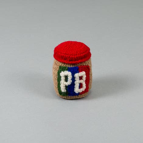 Hand Knit Peanut Butter Dog Toy