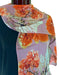 Victorian Hydrangea 2.0 - Brighter and More Vibrant cotton scarf by Nina J, limited-edition wearable art inspired by nature