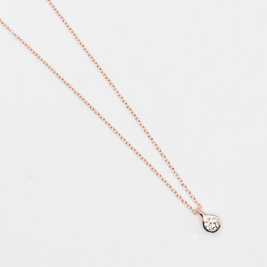 rose gold diamond cluster necklace