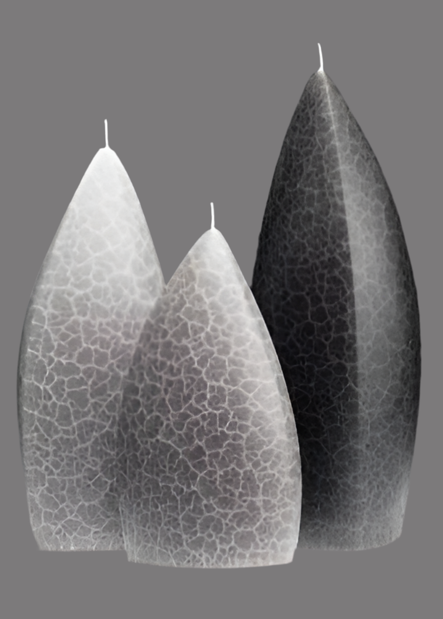 Asymmetrical Short Candles Grey