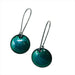 green enamel drop earrings