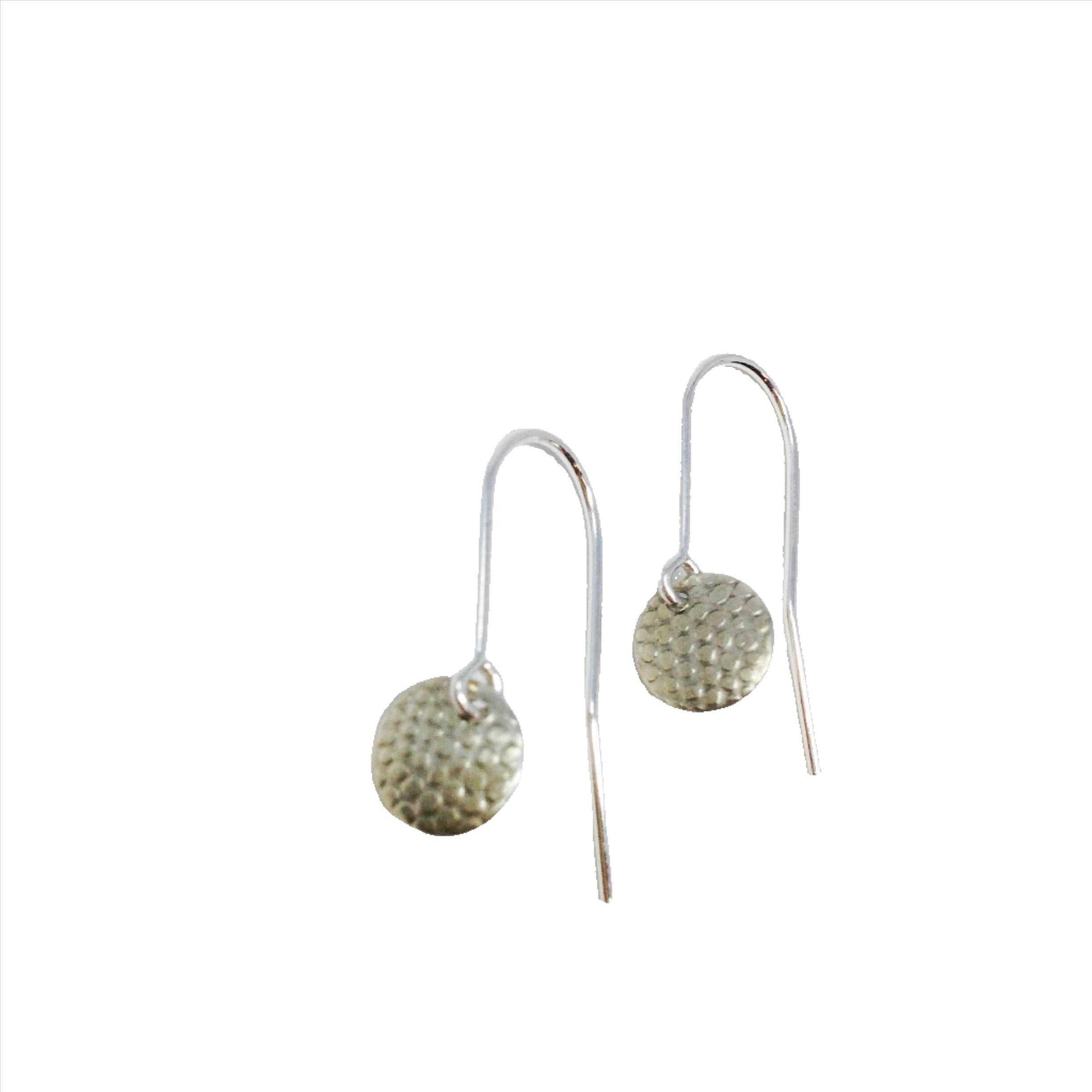 Silver diatom drop Earrings