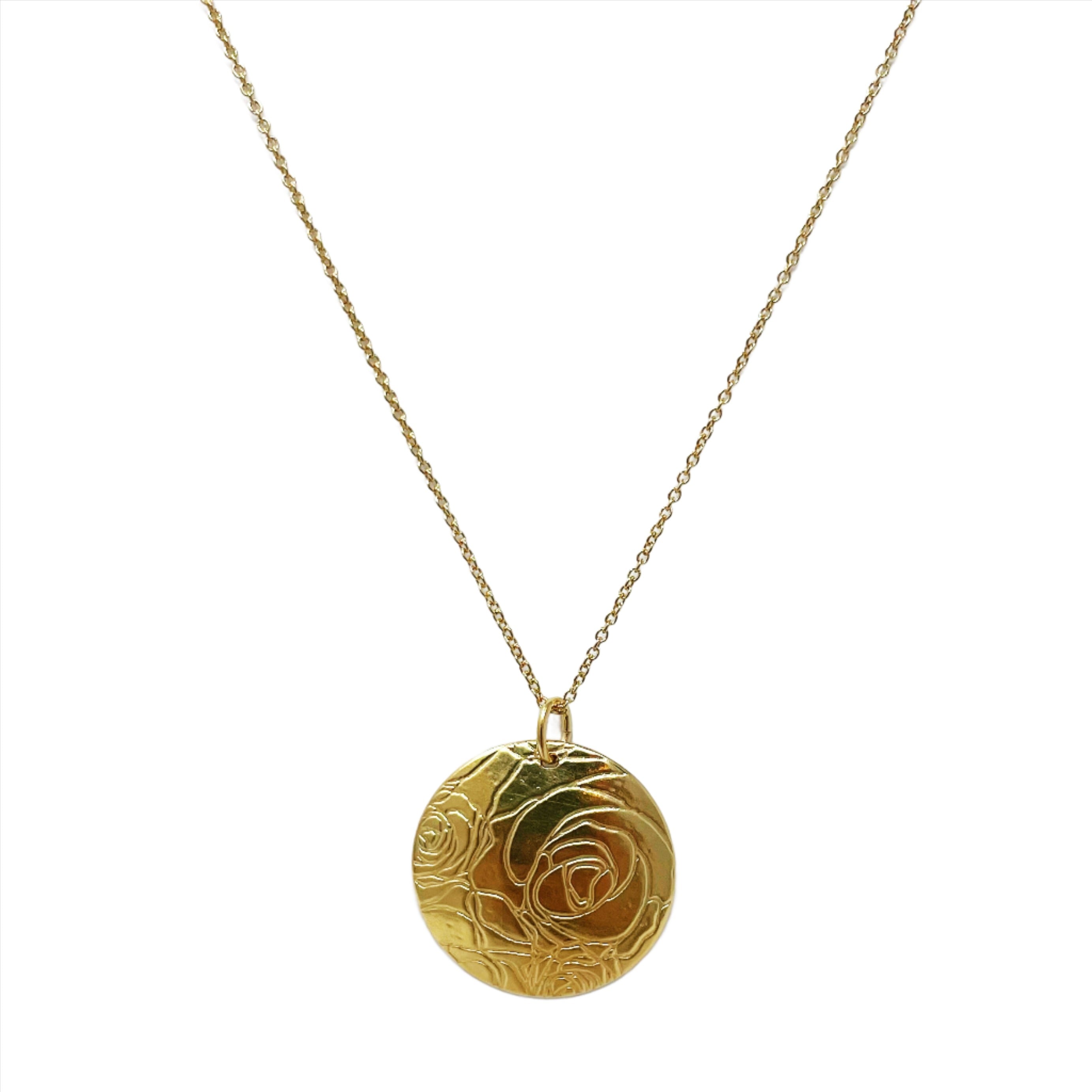 Gold Vermeil Rose Pendant