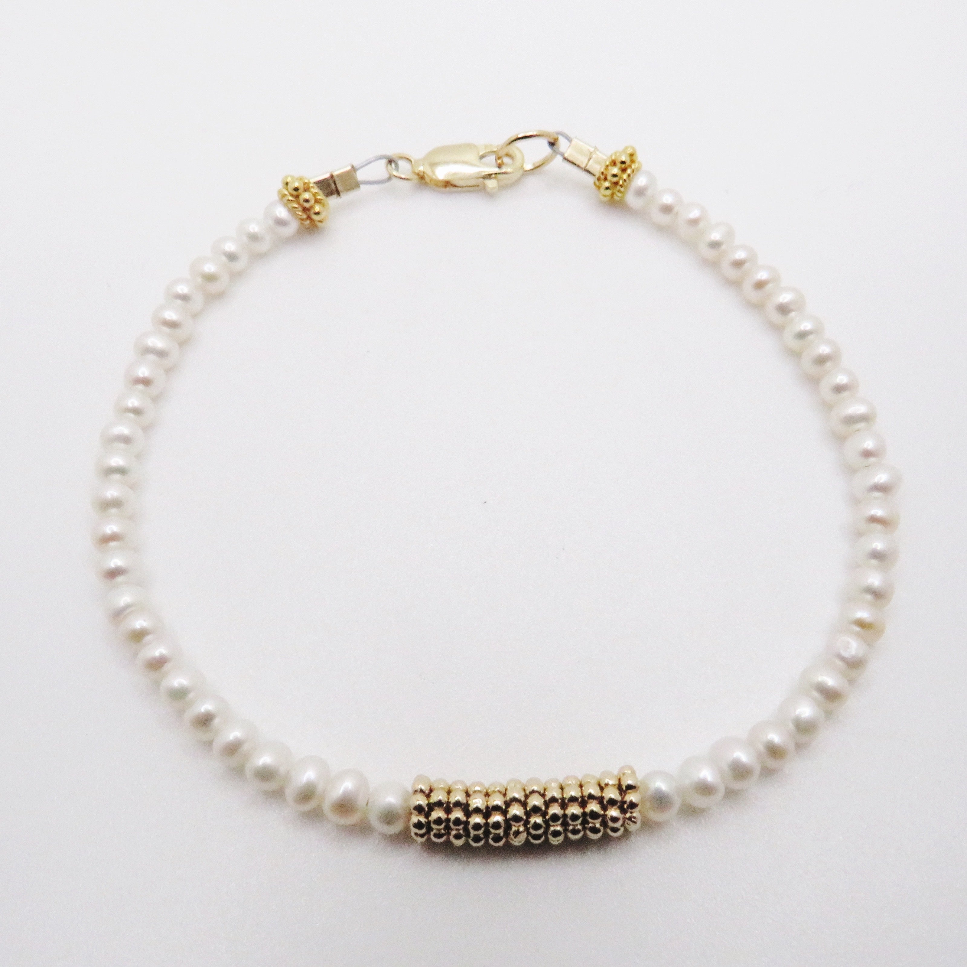 Gold Fill 18k Vermeil Pearl Bracelet