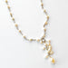 pearl cluster drop necklace