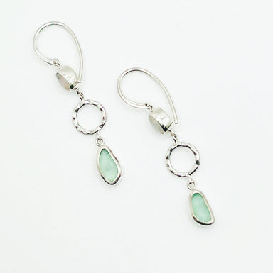 seaglass drop earrings