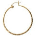 gold hammered hoop earring