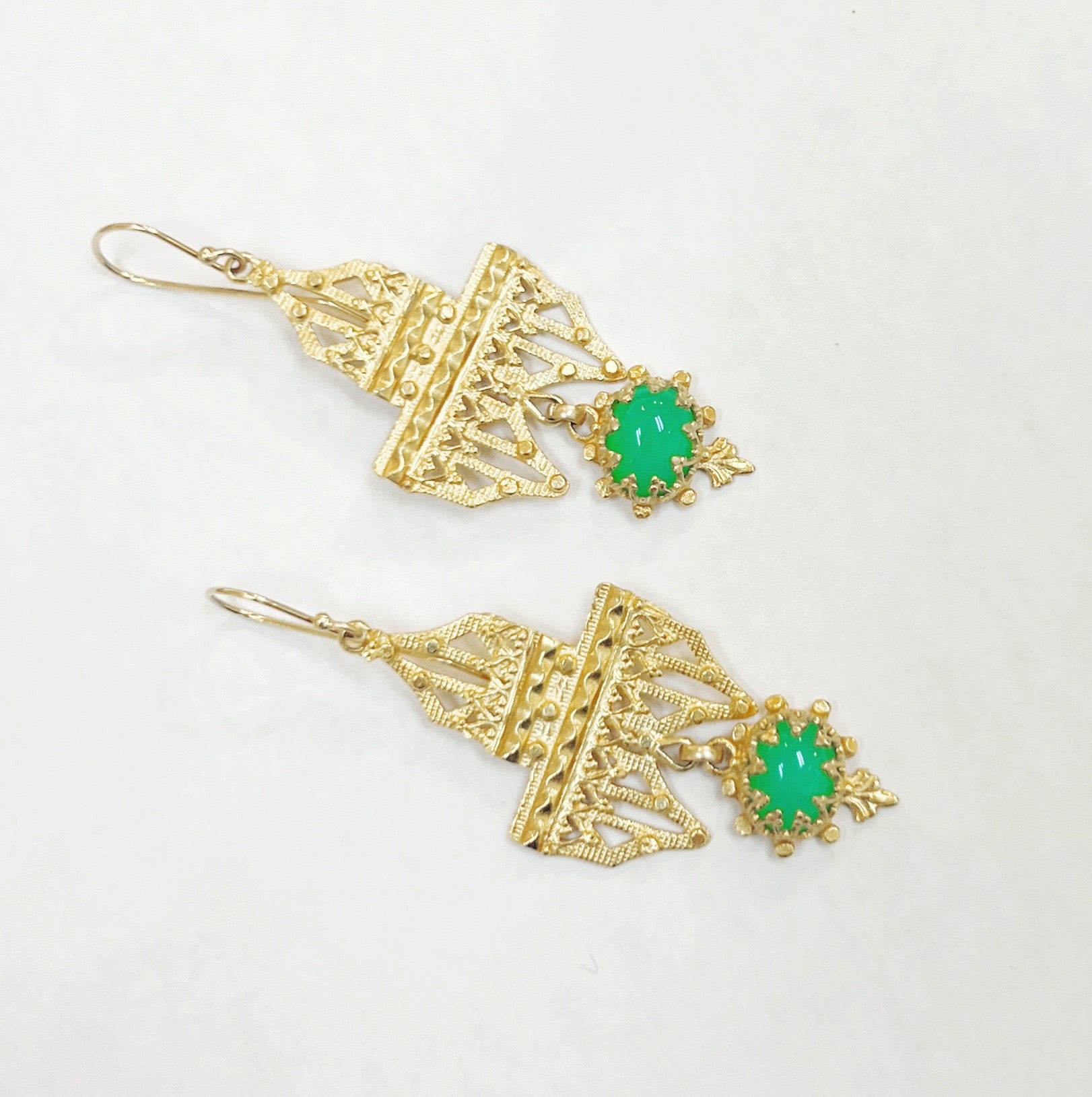 Chrysoprase Dreaming of Morocco 18K Gold Vermeil Earrings