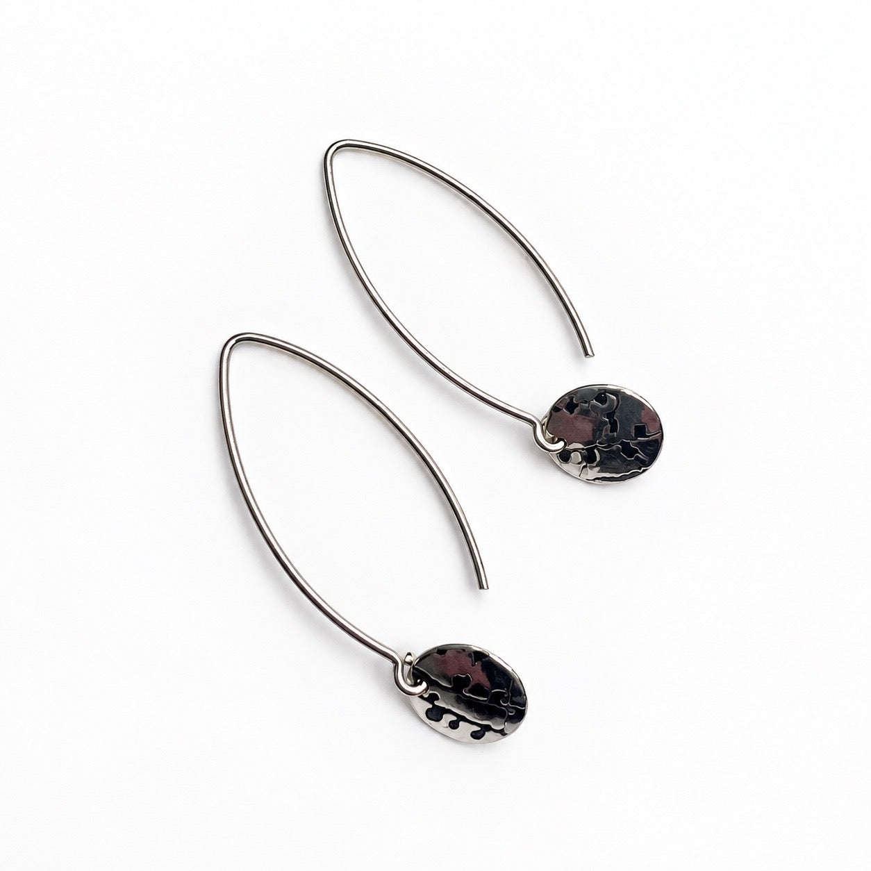 Sterling Silver Reed Earrings