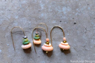 Arched coral earrings