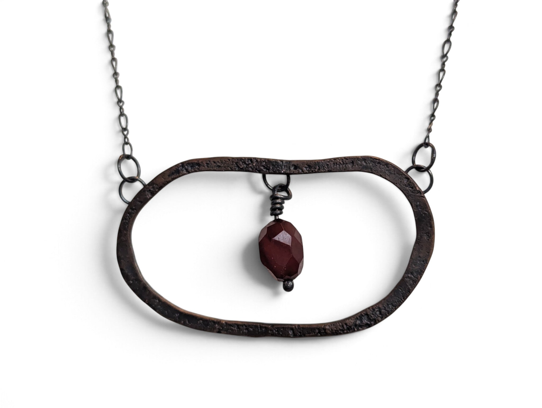 Oval Necklace with Antique Red Carnelian
